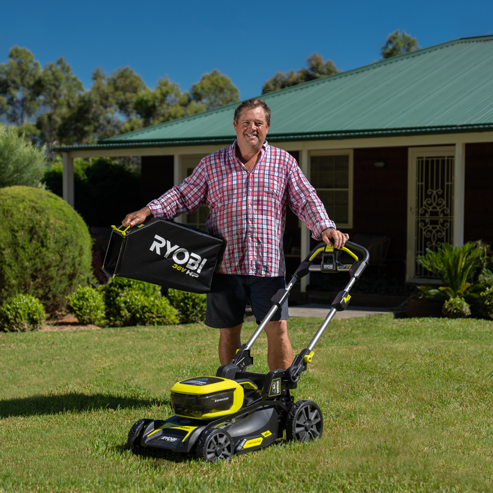 Ryobi 36 best sale volt lawn mower