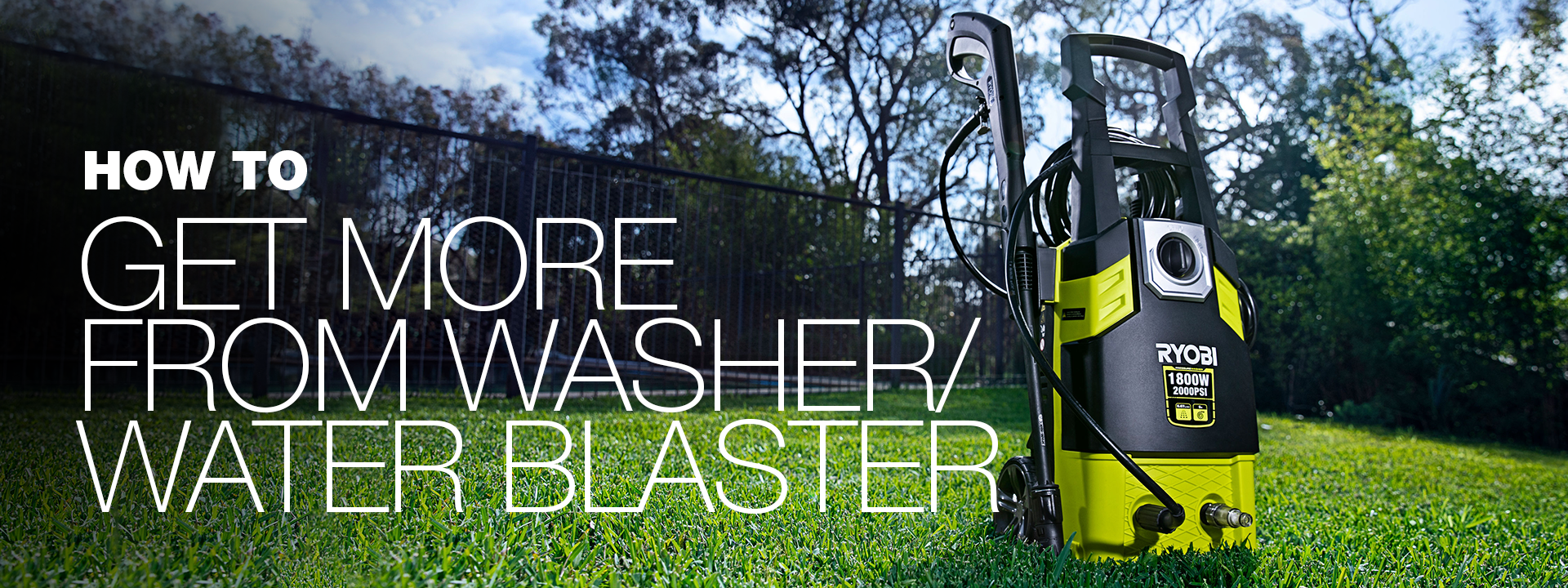 Ryobi 1800w deals 2000psi pressure washer